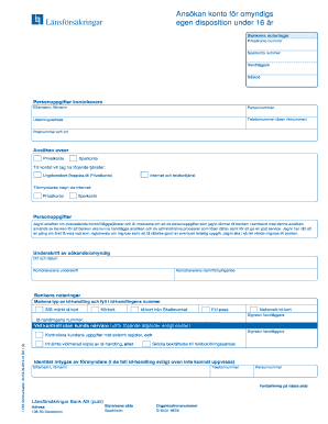 Minor Account Application Form