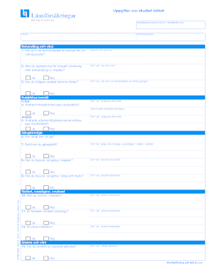 Swedish Ankle Injury Form