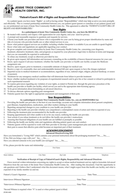 Patient's Bill of Rights and Responsibilities