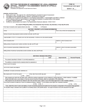 Indiana Property Tax Assessment Appeal Form