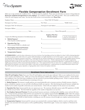 Flexible Compensation Enrollment Form