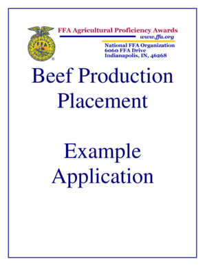 Beef Production Proficiency Application