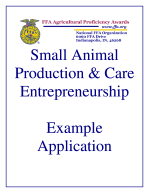 Small Animal Production and Care Application