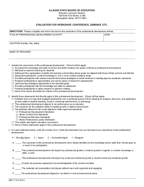 Illinois Educator Professional Development Evaluation Form