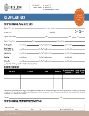 FSA Enrollment Form