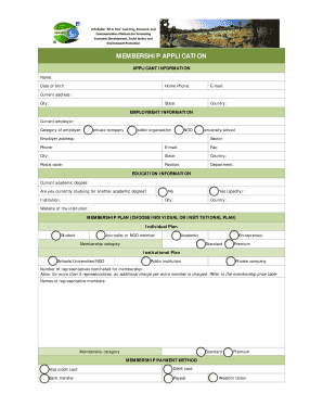 Membership Application Form
