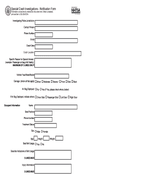 Police Crash Investigation Form