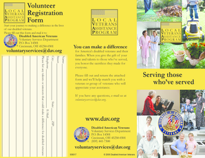 Volunteer Registration Form for Disabled American Veterans