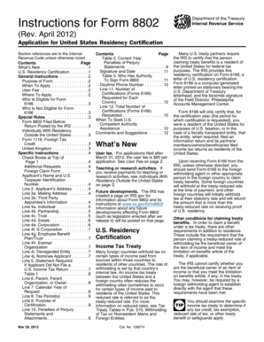 Instructions for Form 8802