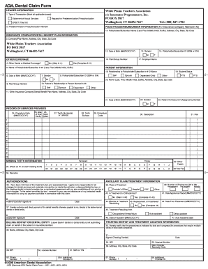 Dental Claim Form