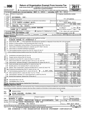 Form 990 Return of Organization Exempt From Income Tax