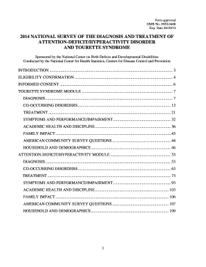 National Survey of ADHD and Tourette Syndrome