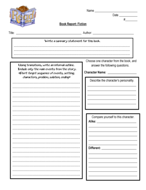 Book Report Template