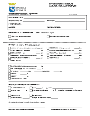 Waste Disposal Receipt