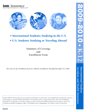 International Student Accident and Health Insurance Enrollment Form