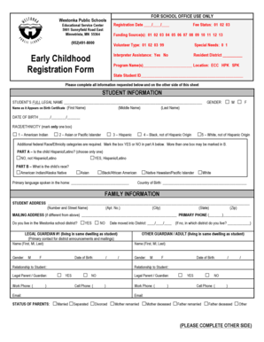 Westonka Public Schools Registration Form