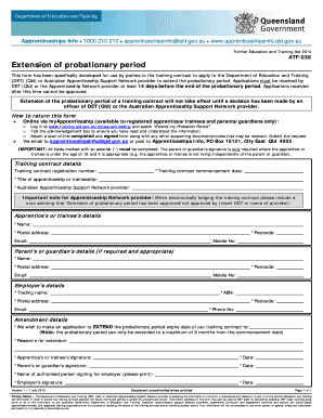 Extension of Probationary Period Form