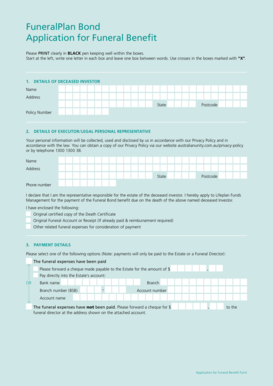Funeral Benefit Application Form