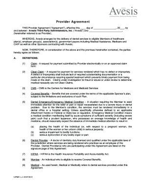 Provider Agreement