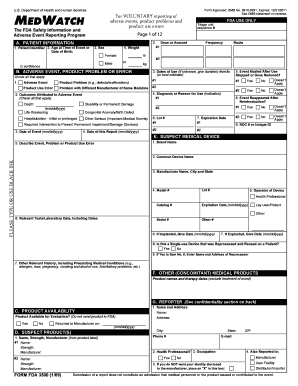 FDA 3500 Form