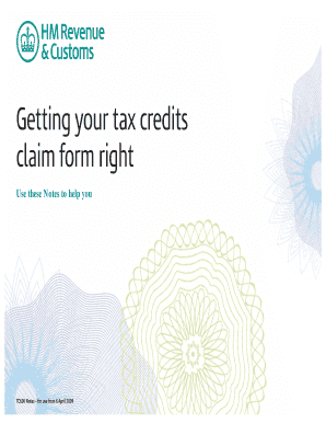 UK Tax Credits Claim Form