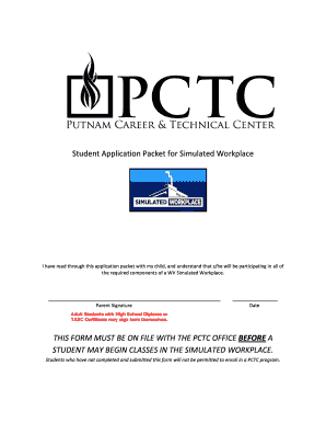 West Virginia Simulated Workplace Student Application