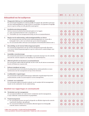 Evaluatiedocument voor het beoordelen van het functioneren van de externe accountant