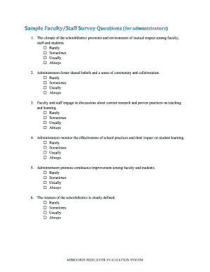 Missouri Educator Evaluation System Companion Documents