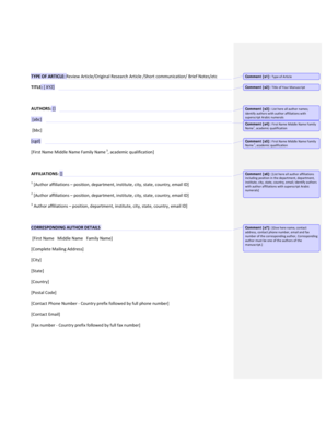 Academic Manuscript Submission Form