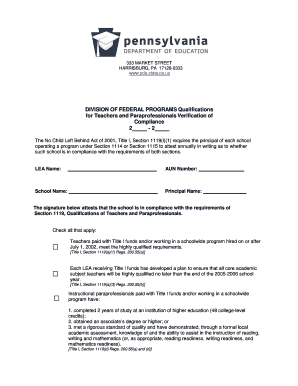 Pennsylvania Highly Qualified Teacher Verification