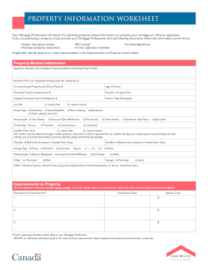 Property Information Worksheet