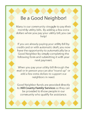 Good Neighbor Fund Contribution Form
