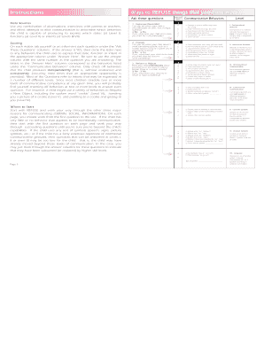 Child Communication Assessment Form