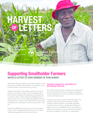 HARVEST LETTERS - Canadian Lutheran World Relief