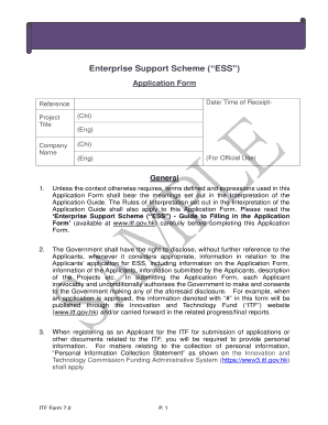 Enterprise Support Scheme Application Form