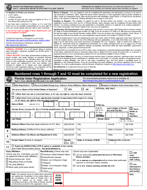 Florida Voter Registration Application