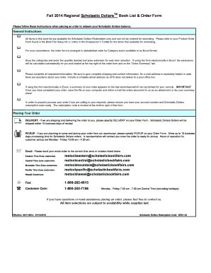Scholastic Dollars Book Order Form