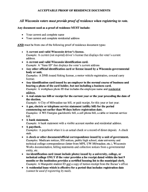Wisconsin Voter Registration Application