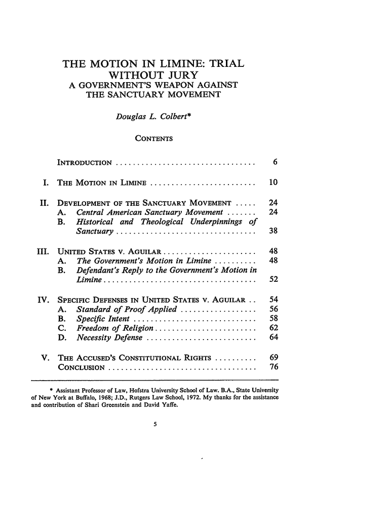 Fillable Online THE MOTION IN LIMINE TRIAL Fax Email Print pdfFiller