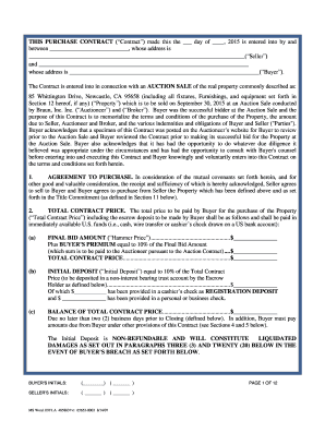 California Real Estate Purchase Contract