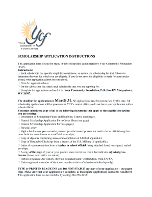 Scholarship Application Form