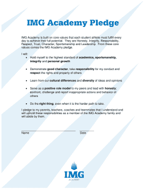 IMG Academy Pledge
