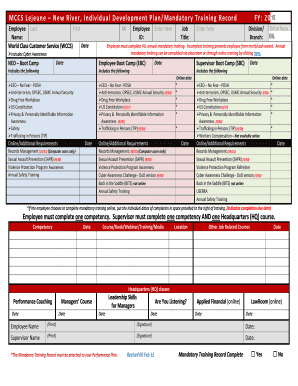 MCCS Lejeune Individual Development Plan
