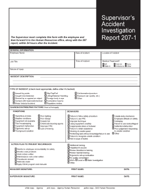 Supervisor Accident Investigation Form