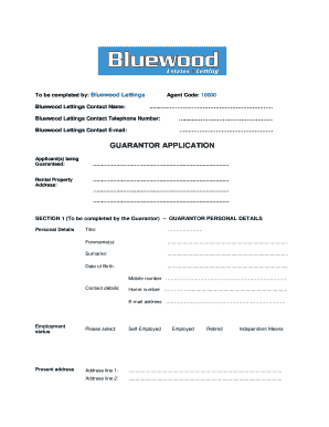 Guarantor Application Form