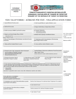 Turkey Visa Application Form