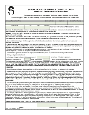 Seminole County Employee Computer Lease Agreement