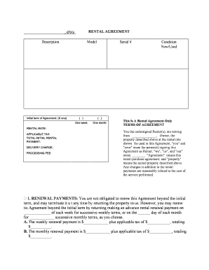Rental Agreement Template