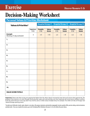 Decision-Making Worksheet