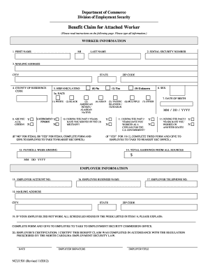 North Carolina Unemployment Insurance Benefit Claim